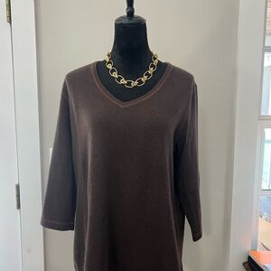 L.L. Bean Women's Brown Cashmere Sweater